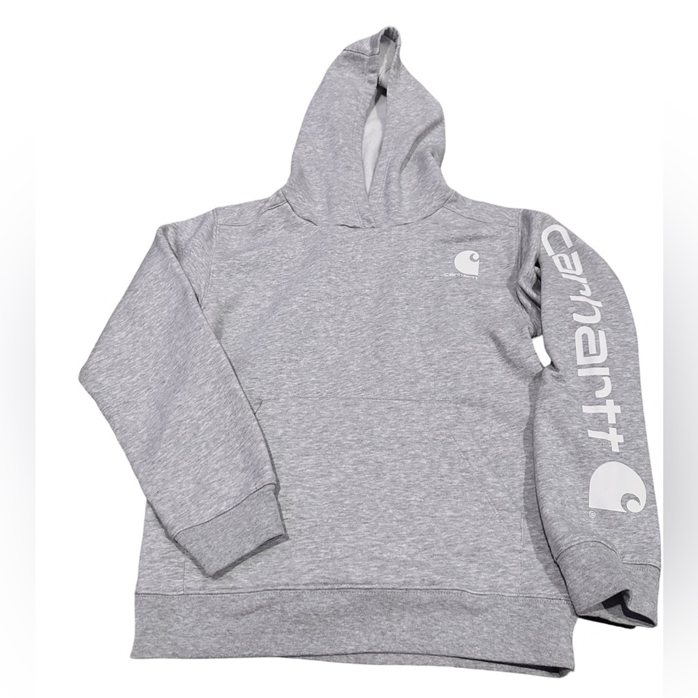 Carhartt, women’s size medium/10, gray, and white